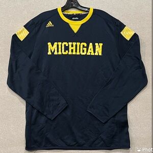 SIZE LARGE ADIDAS MICHIGAN WOLVERINE LONG SLEEVE